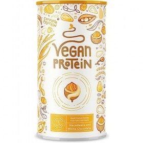 Vegan Protein Shake CHOCOLAT BLANC & MACADAMIA Protéine végétale de riz, pois, graines de lin, amarante, tournesol, pépins de