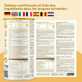 Vegan Protein Shake CHOCOLAT BLANC & MACADAMIA Protéine végétale de riz, pois, graines de lin, amarante, tournesol, pépins de