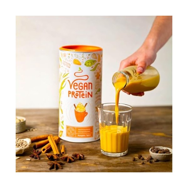 Vegan Protein Shake PUMPKIN SPICE - Protéine végétale de riz, pois, graines de lin, amarante, tournesol, pépins de courge - 6