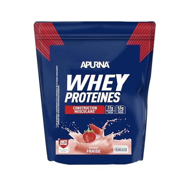 APURNA/Force/Whey Protéines/Fraise/Doypack 720g