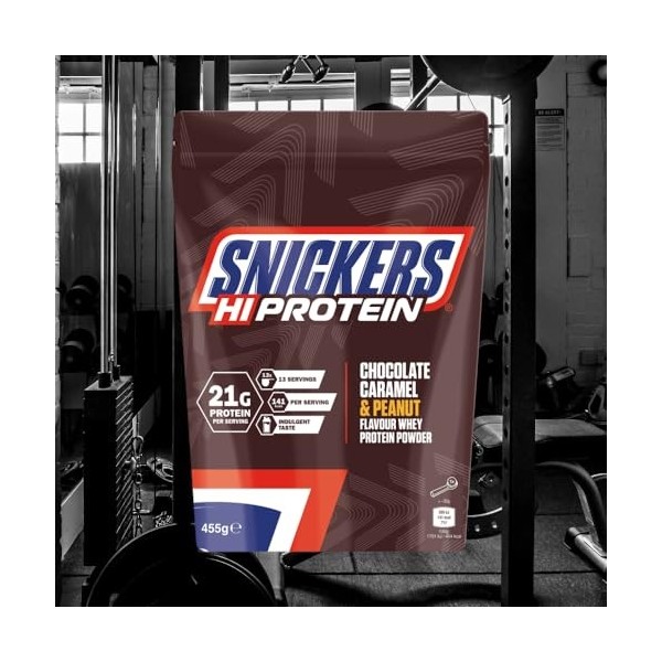 Snickers Protein Powder 455g Chocolat, caramel et cacahuètes