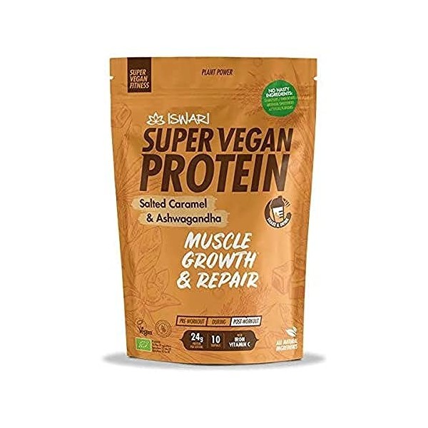 ISWARI SVF Protein Salted Caramel & ASHWAGANDHA 350 g, Neutre, Standard