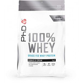 PhD 100% Whey Protein Powder Banane - Grass Fed Whey - Premium Whey Protein, Grass Fed - Riche en protéines, faible en glucid
