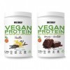 Weider Vegan Protein PACK DUO 2x300g Goût Vanille et Chocolat. Protéines 100% Vegetal dIsolat Pois & Riz. Avec Vitamine B1
