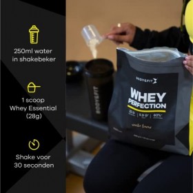 Body&Fit - Whey Protein"Whey Perfection", Milkshake Banane, 896 grams 32 Shakes 