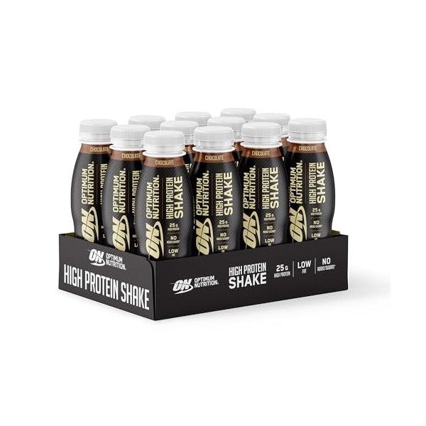 Optimum Nutrition Cocktails riches en protéines – Boisson prête à boire sans sucre ajoutée, faible en gras, pour hommes et fe