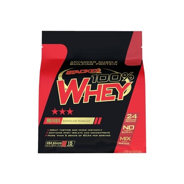 Stacker2 Europe 100% Whey Proteine Chocolat Noisette 454 g