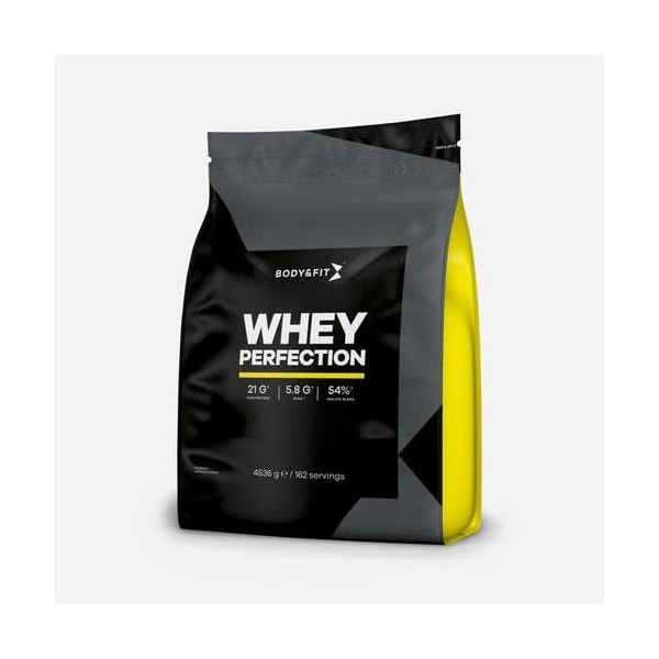 Body&Fit - Whey Protein"Whey Perfection", Milkshake Glacé à la Vanille, 896 grammes 32 shakes 