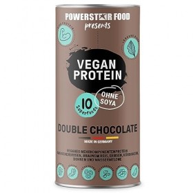 Powerstar PROTEINE VÉGÉTALE 500 g | Vegan protein powder sans soja | Poudre de protéines multicomposants enrichie de 10 super