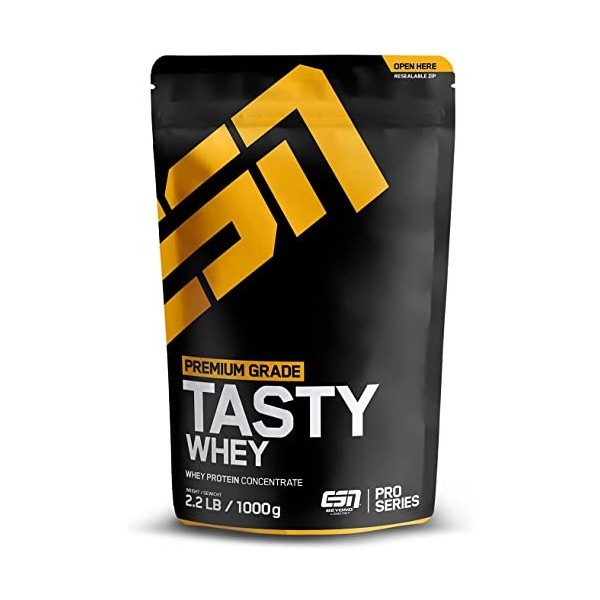 ESN Tasty Whey Protein - Un concentré de lactosérum ultrafiltré de très haute qualité - 1000g vanille 