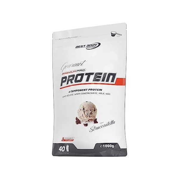 Best Body Nutrition Gourmet Premium Pro Protein, Vanille, Shake protéiné à 4 composants: Caséinate, concentré de whey, isolat