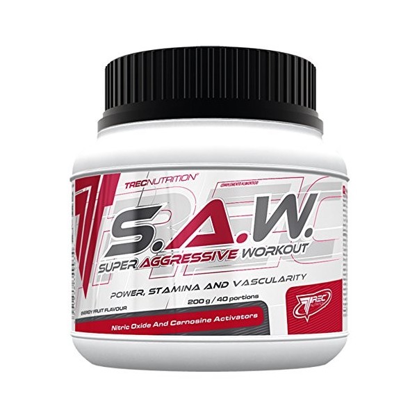 Trec Nutrition -S.A.W. -scie Super Anabolic Workout -200g -Puissance, endurance et vascularité!