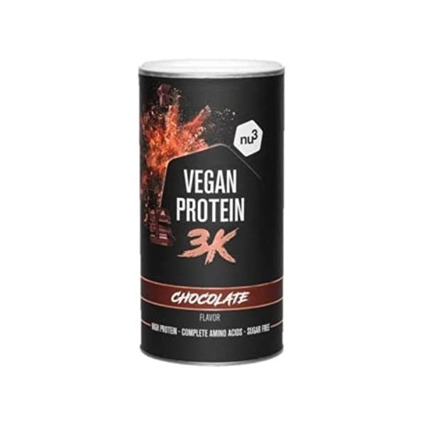 Nu3 Vegan protein 3K chocolat - La boîte de 500g