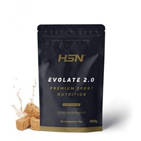 Whey Protein Isolate WPI de HSN – Isolat de Protéine de Sérum Evolate 2.0 – avec Digezyme, Riche en BCAAs et Glutamine, Con