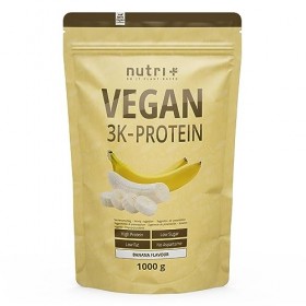 Vegan Protein Vanille Toffee 1kg - 80% de protéines végétales pour maigrir - 3k mélange de poudre - croissance musculaire san