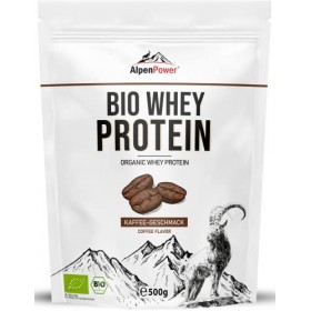 AlpenPower BIO Whey Protéine goût Café 500 g - Ingrédients 100% naturels - Sans additifs - Fabriqué à partir du meilleur lait