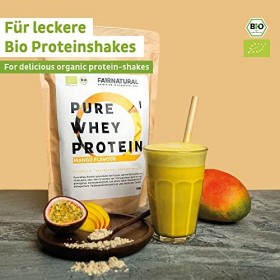 Protéine Whey BIO Mangue [dAllemagne] sans soja - Shakes protéinés de haute qualité"certifié biologique" 600g de poudre de p