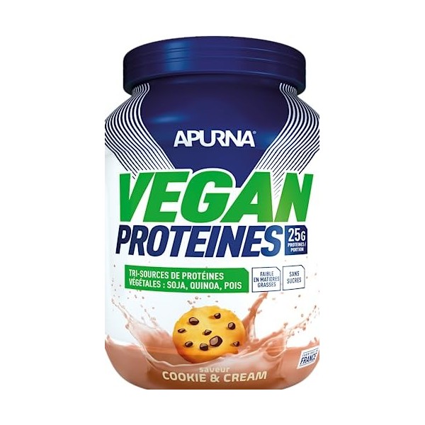 APURNA/Force/Vegan Protéines/Cookies & Cream/Pot de 660g