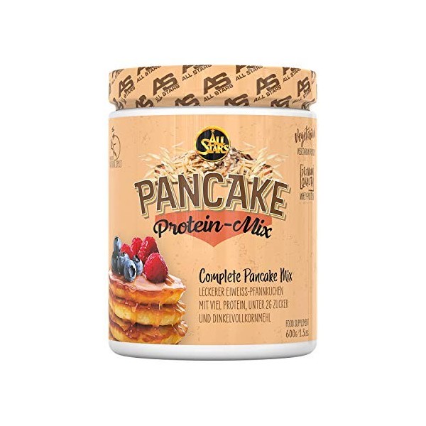 All Stars Pancake Mix délicieux gâteau à la protéine protéinée avec beaucoup de protéines, sous 2 g de sucre et de farine dé