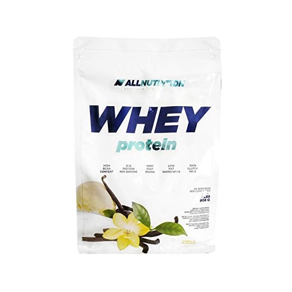 ALLNUTRITION Whey Protein 908g pack de 1 poudre de protéine de lactosérum en poudre renforcement musculaire avec acides aminé