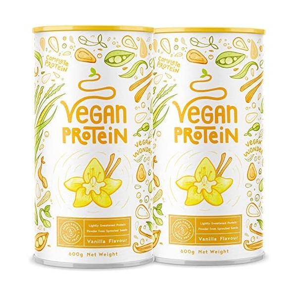 Vegan Protein Shake VANILLE- Protéine végétale de soja, riz, pois, graines de lin, amarante, tournesol, pépins de courge - 12