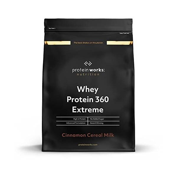Protein Works - Protéine Whey 360 Extrême | Premium Whey Shake | Apport protéinés | Protéines haut de gamme | 17 Servings | B