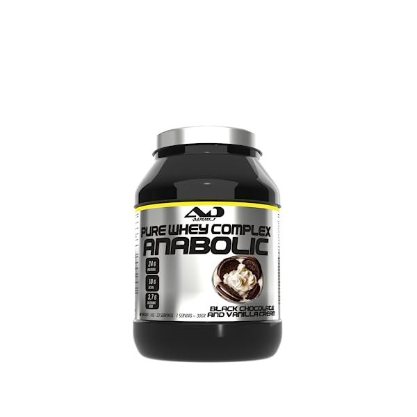 Protéines Whey Isolate En Poudre | Musculation Prise De Masse Musculaire | Tri Whey 80% | 1 Kg | Black chocolate and vanilla 