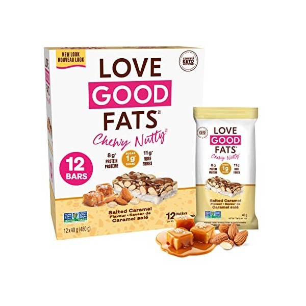 Love Good Fats Caramel Salé aux Noix/Chewy 12 x 40 g