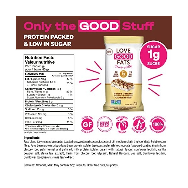 Love Good Fats Caramel Salé aux Noix/Chewy 12 x 40 g