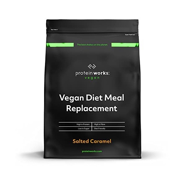 Substitut De Repas Vegan | Caramel Salé | 100% Végétal | Vitamines Renforçant Limmunité | Abordable, Sain & Rapide | Protein