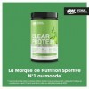 Optimum Nutrition Clear Protein 100% isolat de protéines de pois, végétalien, poudre hyperprotéinée sans sucre avec BCAA, sou