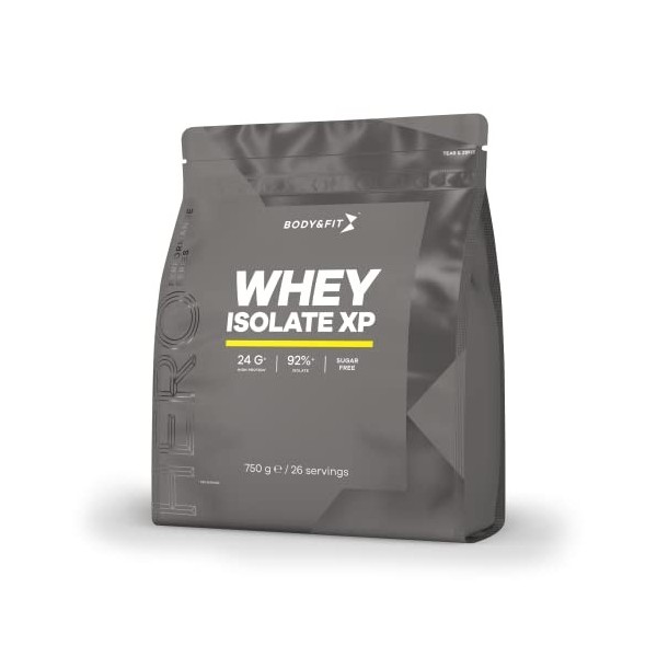 Body&Fit Whey Isolate XP - Isolat de Protéine de Whey de qualité supérieure - Sachet de 750g - Goût: Vanille