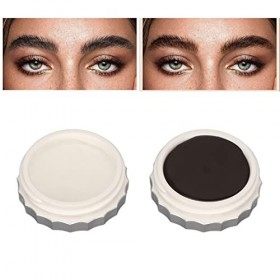 Cire Coiffante pour Sourcils, Crème Coiffante pour Sourcils Imperméable Compacte Facile à Utiliser Brosse à Double Extrémité 
