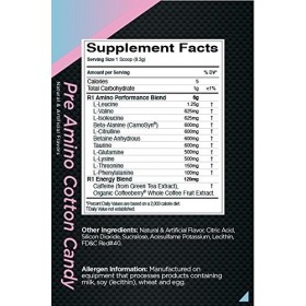 Pre-Amino Energy, Cotton Candy - 252g