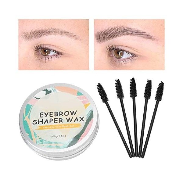 Cire coiffante pour sourcils, cire à sourcils longue durée 3,5 oz naturelle pour sourcils clairsemés pour sourcils désordonné