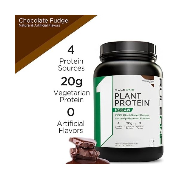 Plant Protein, Chocolate Fudge - 580g