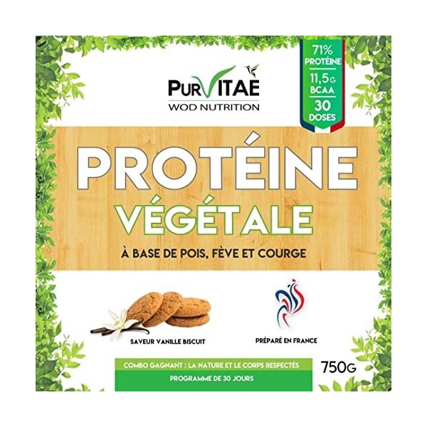 Protéine de Pois Végétale Sans Lactose - Fabriquée en France
