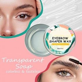 100 g de cire à sourcils, cire coiffante transparente pour sourcils, gel transparent pour sourcils avec 5 pinceaux, kit dépi
