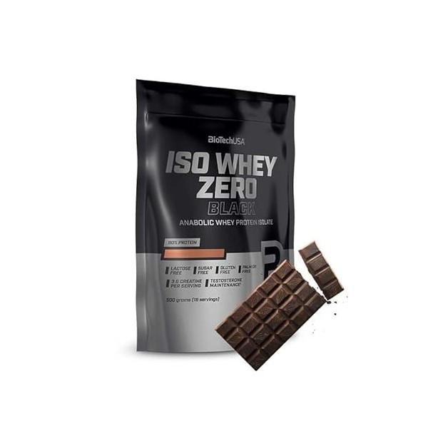 BioTechUSA Iso Whey Zero Black, Chocolat - 500g