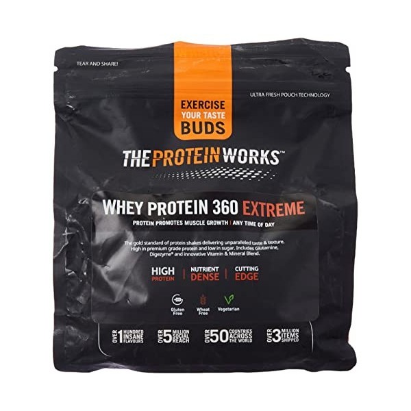 Protein Works - Protéine Whey 360 Extrême | Premium Whey Shake | Apport protéinés | Protéines haut de gamme | 17 Servings | B