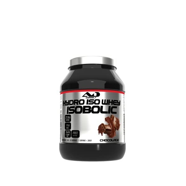 Whey Protein Isolate | Musculation Prise De Masse Pour Développement Musculaire | Hydro Iso Whey Isobolic | 1 Kg | Chocolate 