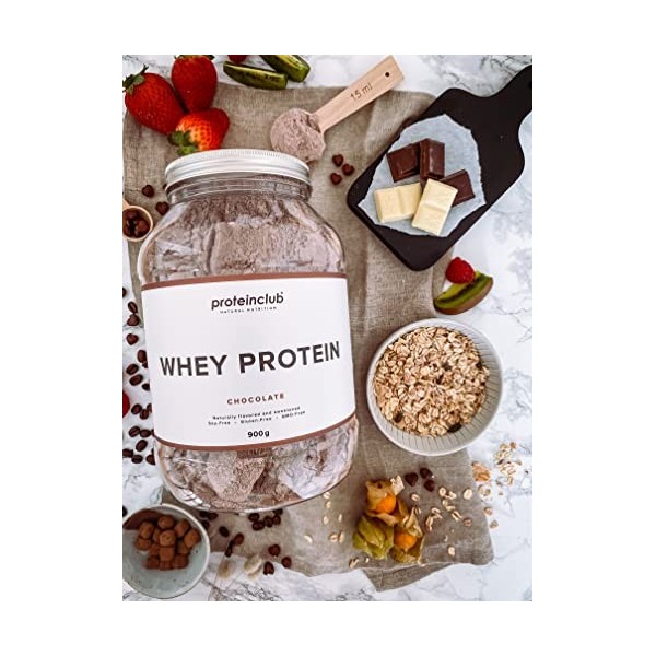 proteinclub Natural Whey Protein sans additifs - Poudre de protéine naturelle sans arômes artificiels ni édulcorants - Sucrée