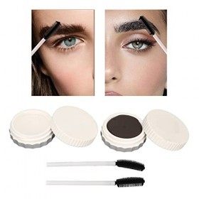 Crème Coiffante pour Sourcils Marron Clair Imperméable Cire Coiffante pour Sourcils à Séchage Rapide avec Brosse à Double ext