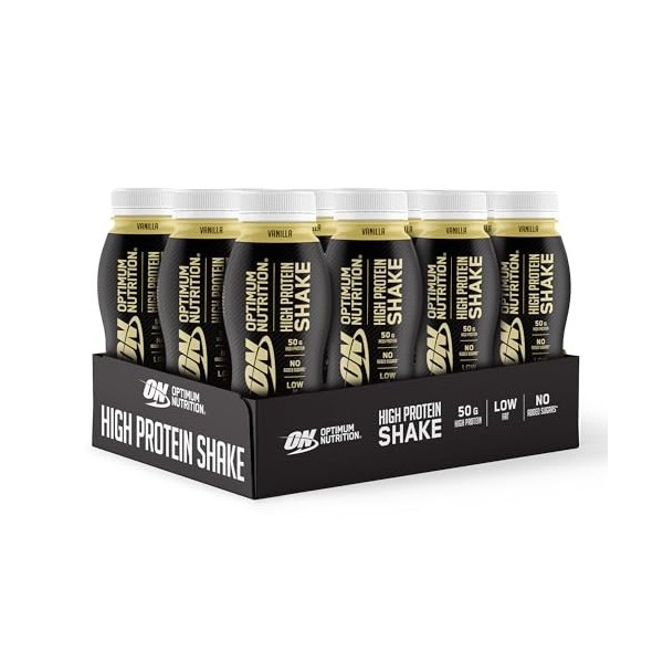 Optimum Nutrition Cocktails riches en protéines – Boisson prête à boire sans sucre ajoutée, faible en gras, pour homme et fem