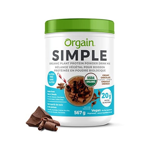 Orgain Nutrition Simple Organic Plant Protein Powder - Creamy Chocolate 1.25 LB