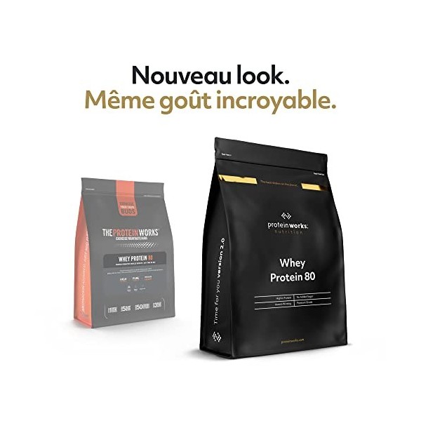 THE PROTEIN WORKS Whey Protéine 80 Concentré | 82% de protéines | Shake à faible teneur en sucre et à forte teneur en proté