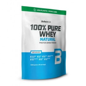 BioTechUSA 100% Pure Whey Complexe de protéines de lactosérum, avec dacides aminés et dédulcorants ajoutés, Sans gluten, sa