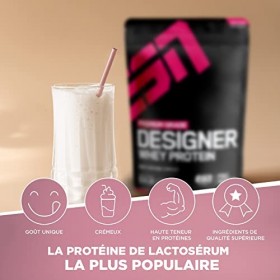 ESN Designer Whey Protein - Faible en gras et en glucides. Donc très polyvalent, idéal pour suivre un régime et se muscler - 