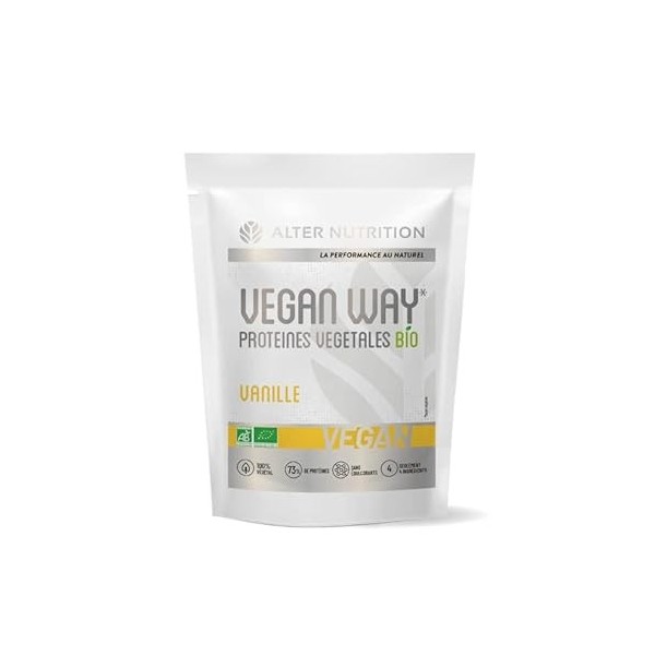 Alter Nutrition - Protéines Vegan Way Bio – Whey Végétale - Mélange Pois Et Riz- Riche En Protéines - Jusqu’à 77% De Protéine