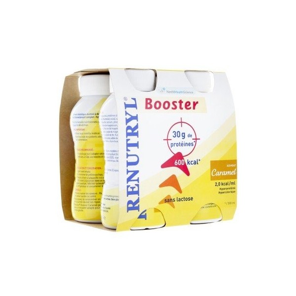 Nestlé Renutryl Booster Multi-Saveur Vanille Fraise Caramel 4 x 300ml